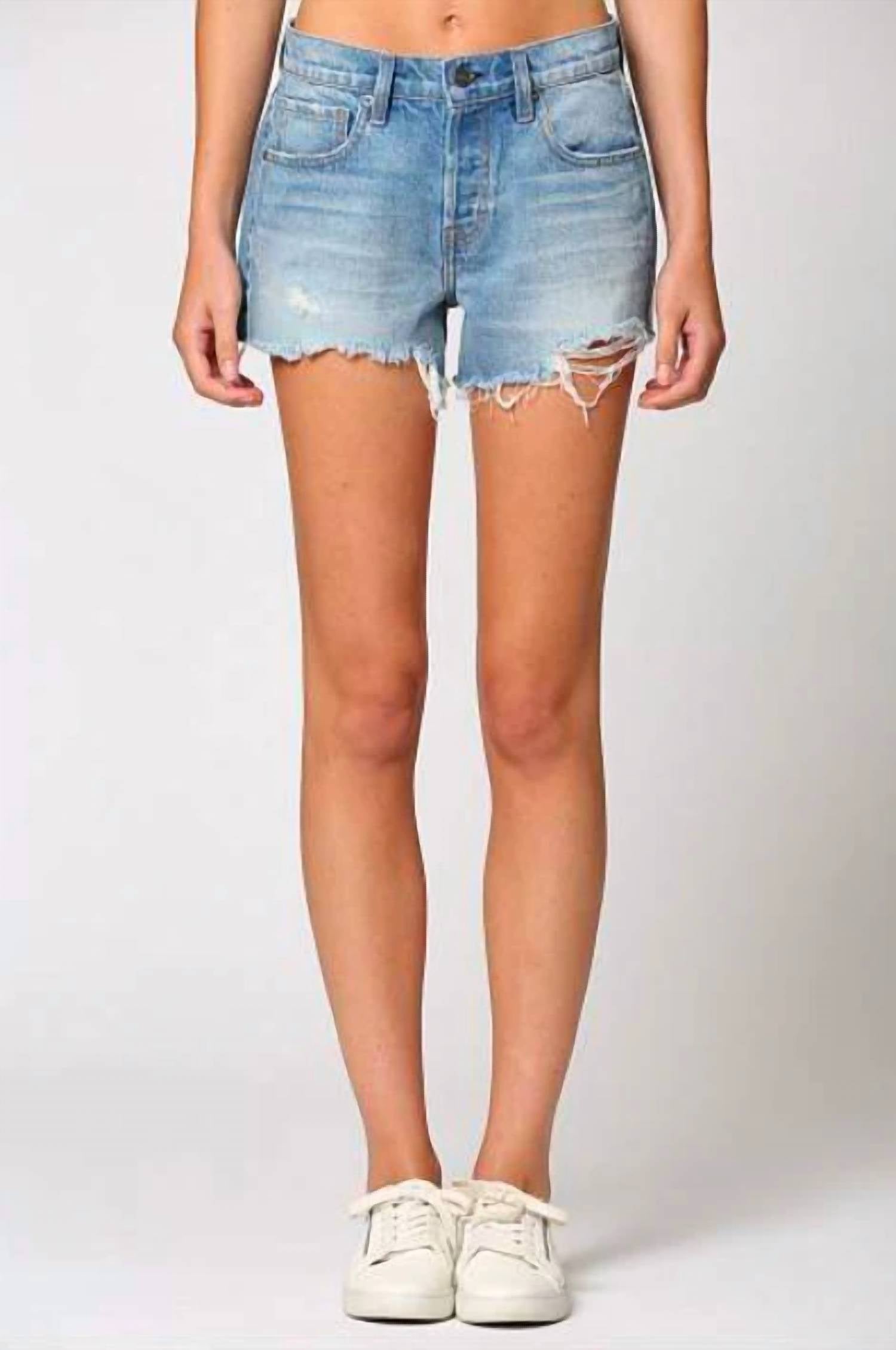 Hidden - Hannah Mid Rise Cut Off Shorts