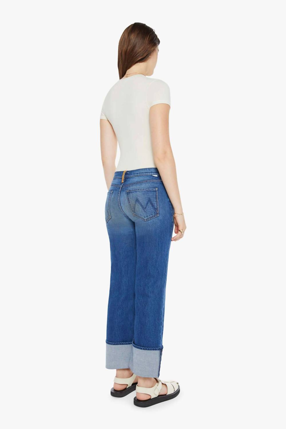 Mother - Women's Checkerboard Duster Flood Cuffed Jeans