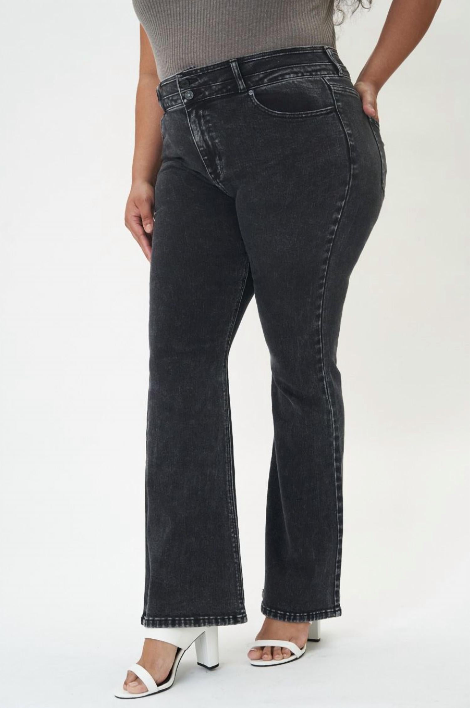 Kancan - Jovi Ultra High Rise Flare Jeans - Plus Size