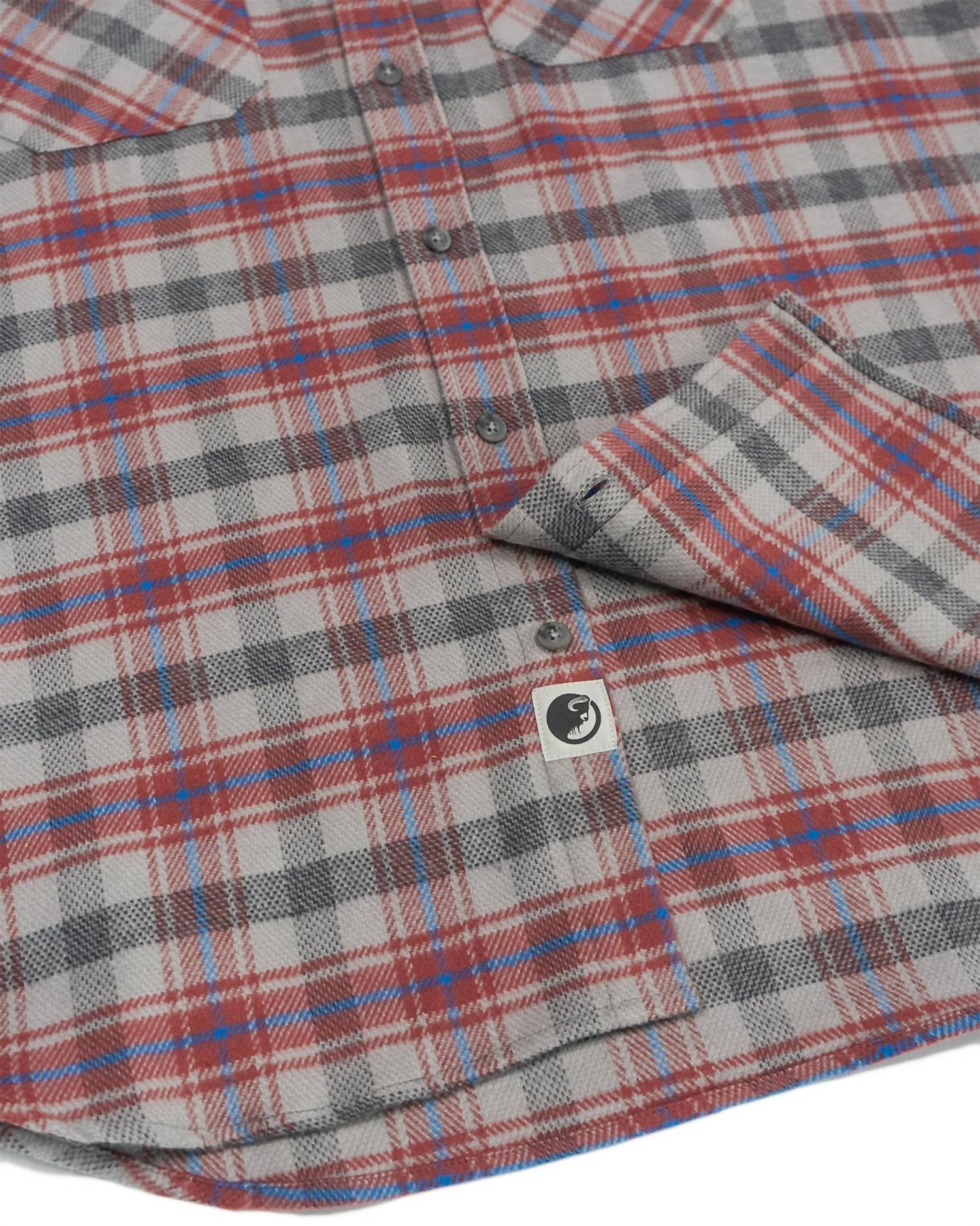 MuskOx Field Grand Flannel Shirt in sedona red - men's long sleeve top - view 8