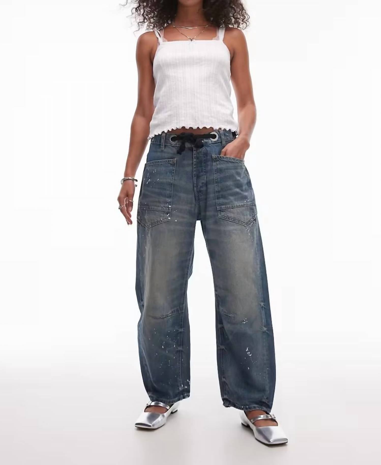 Free People - Moxie Low Slung Distressed Jeans