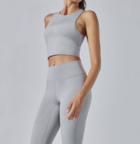 HEROINE SPORT High Performance Vital Tank in steel - women's tank top - alternate view