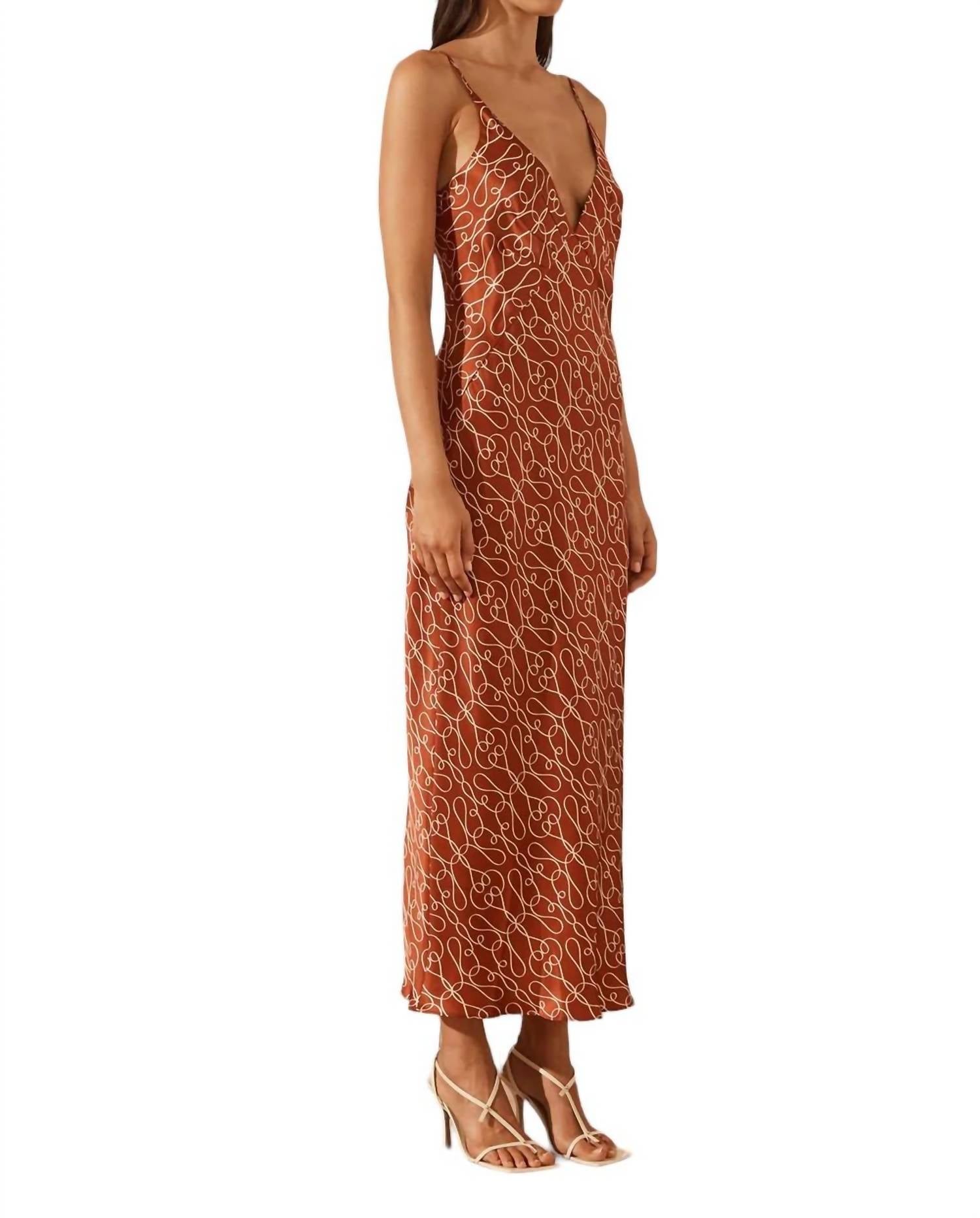 Shona Joy - ARTISTI SILK PLUNGED SLIP MIDI DRESS