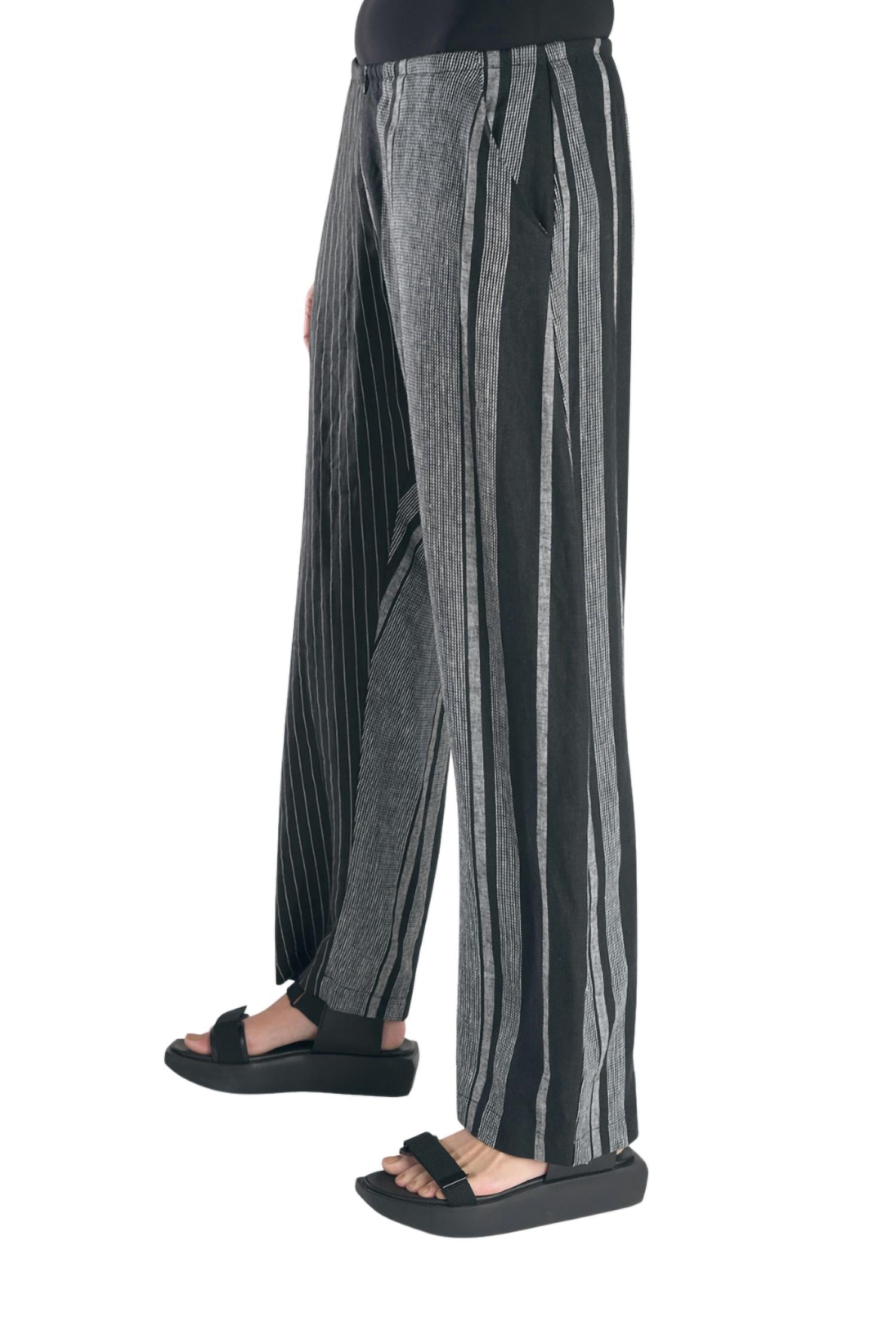 Alembika - Women's Stripe Tapered Pants