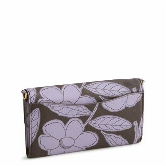 Vera Bradley - Women's Wildwood Printed Leather Wallet Crossbody Bag