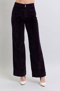 Judy Blue - High Rise Corduroy Wide Leg Trouser Pants