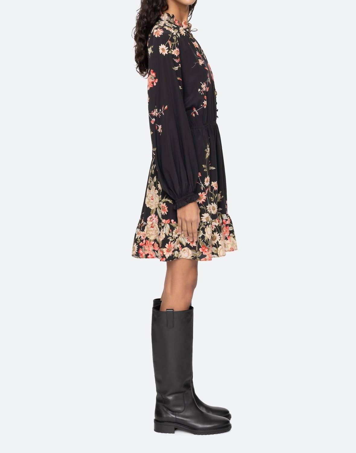 Sea - Jolie Print Long Sleeve Mini Dress