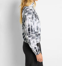 Nic + Zoe - City Blocks Tech Stretch Popover Top