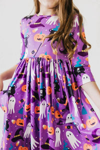 Mila & Rose - Three Quarter Sleeve Pocket Twirl Dress