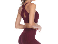 GOLDHAUS Tiktok Sports Bra in burgundy - women's intimate - alternate view