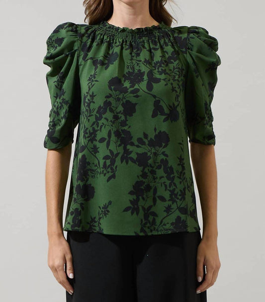 Sugarlips - Floral Drape Sleeve Top