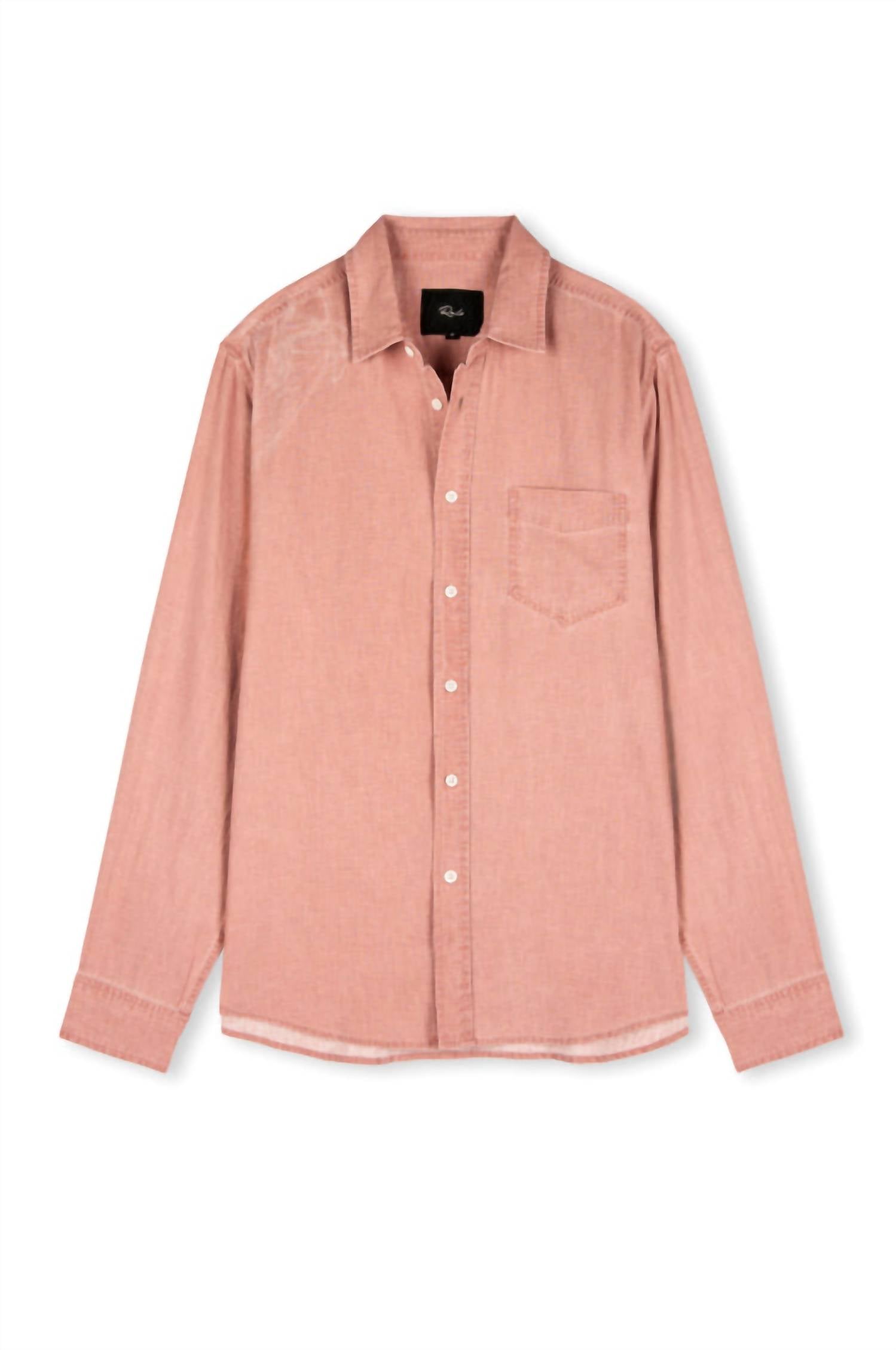 Rails Mykonos Shirt Top in desert rose - men's long sleeve top - alternate view