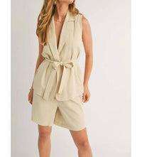 Sage The Label - Sunlit Open Front Blazer Vest
