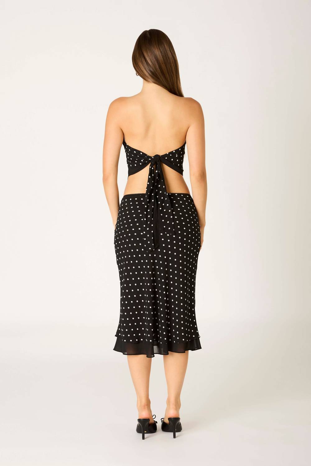 Cotton Candy La - Lolita Polka Dot Midi Skirt