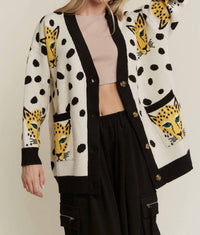 Jade By Jane - Button Down Cheetalicious Cardigan