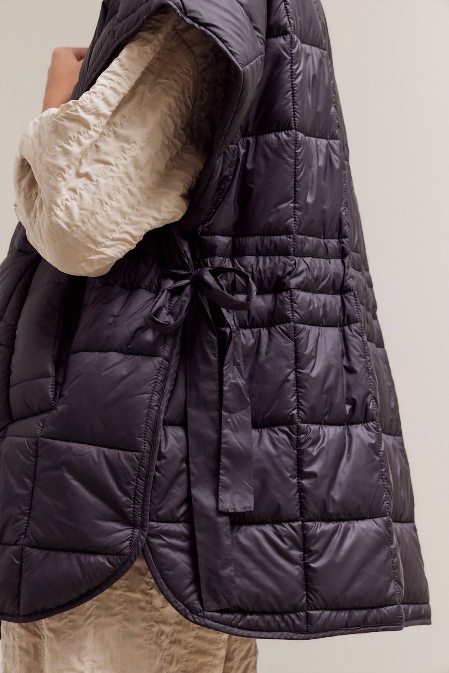Grade & Gather - High Neck Zip Up Quilting Padded Vest