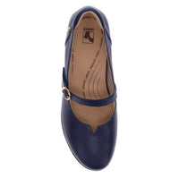 revere Women's Sicily Mary Jane Shoes in blue french - women's flats - view 4