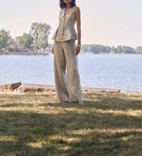 Joseph Ribkoff - Foiled Linen Wide Leg Pants