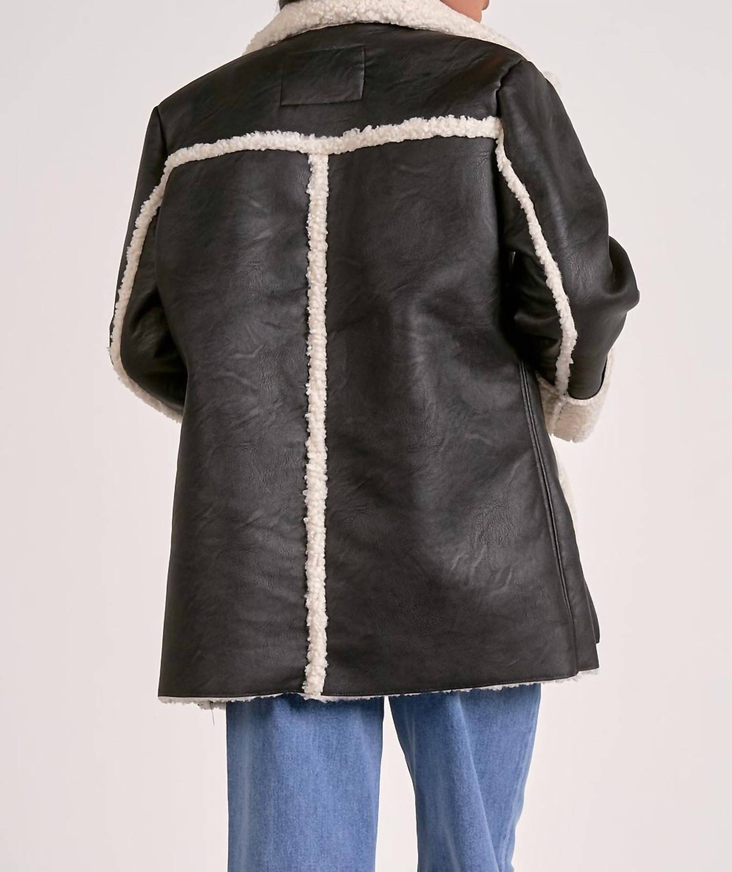 Elan - Fleece Lined Faux Leather Jacket