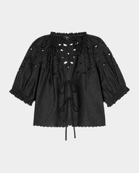 Rails Lizbeth Top in black - women's t-shirt - detail view