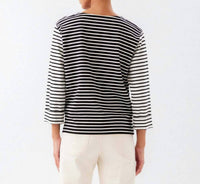 Karen Kane - Contrast Stripe Cuffed Sleeve Top