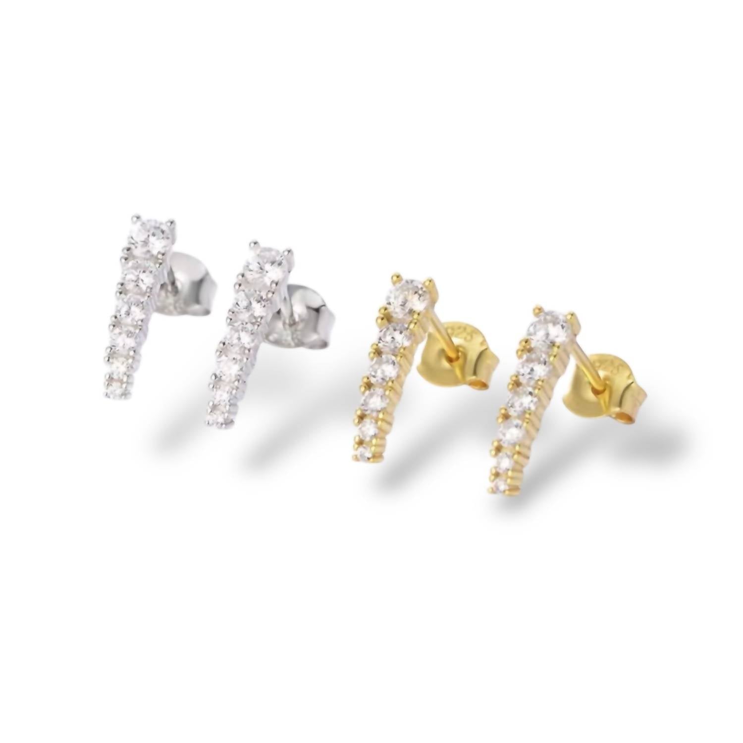 Jagged Halo Jewelry - Women's Diamond Spike Stud Earrings