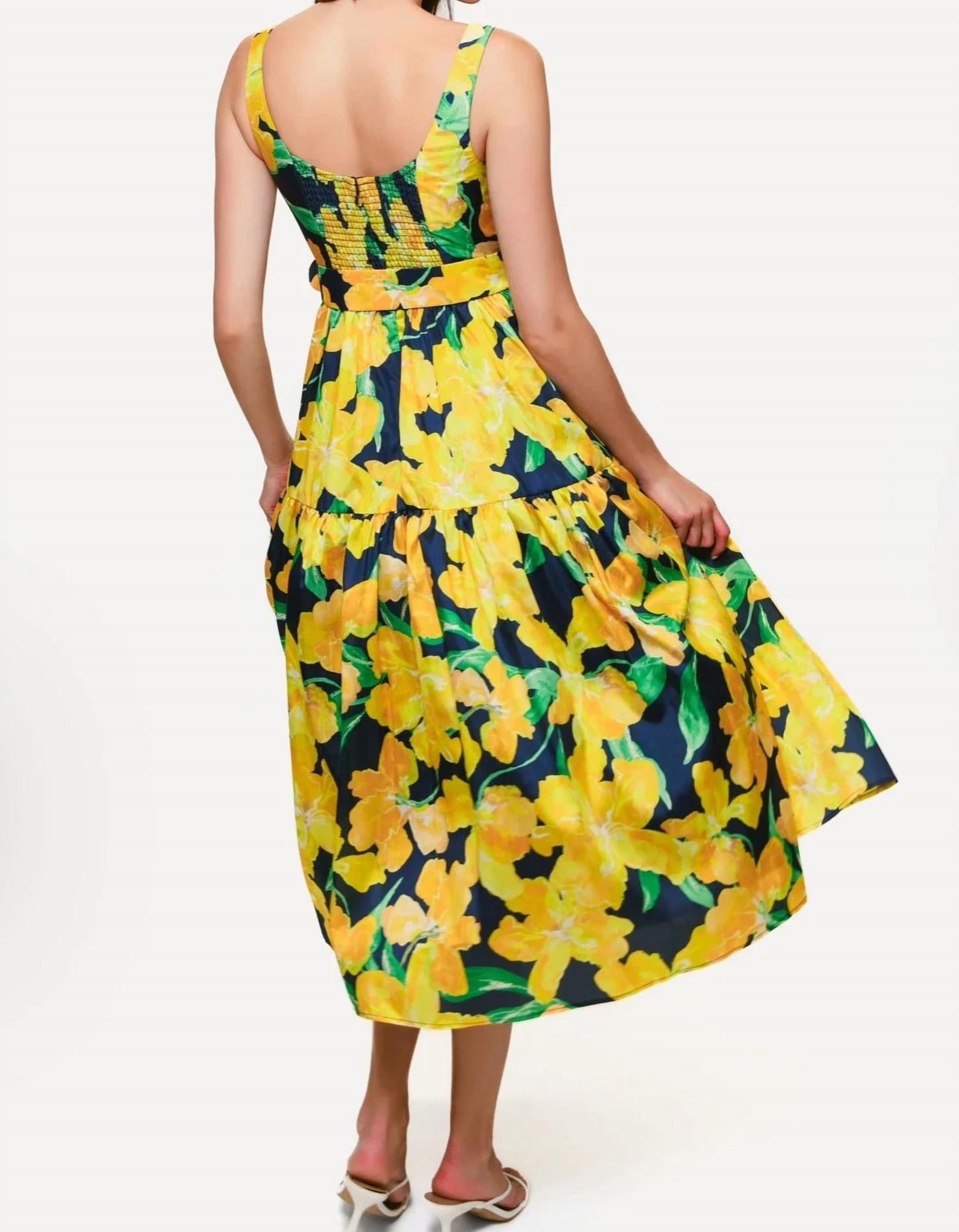 Hutch - Scoop Neck Belted Midi Sundress