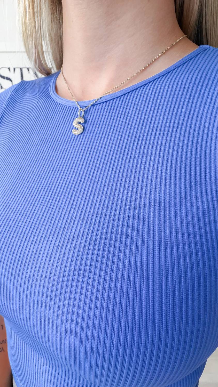 Nikibiki - Cap Sleeve Ribbed Crop Tee