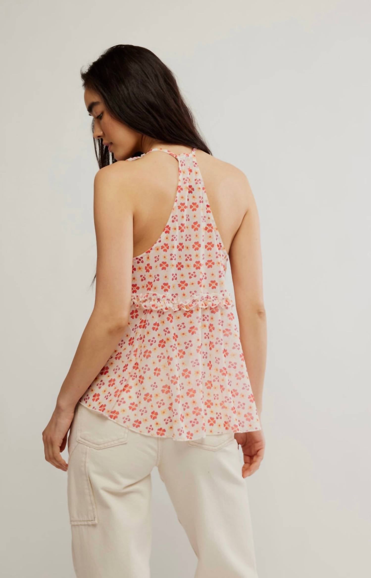 Free People Fearless Knit Tank Top in ivory combo - women's tank top - alternate view