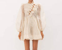 Sofie The Label - Lurex Organza Bow Detail Dress