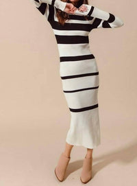 So Me - Christina Sweater Stripe Midi Dress