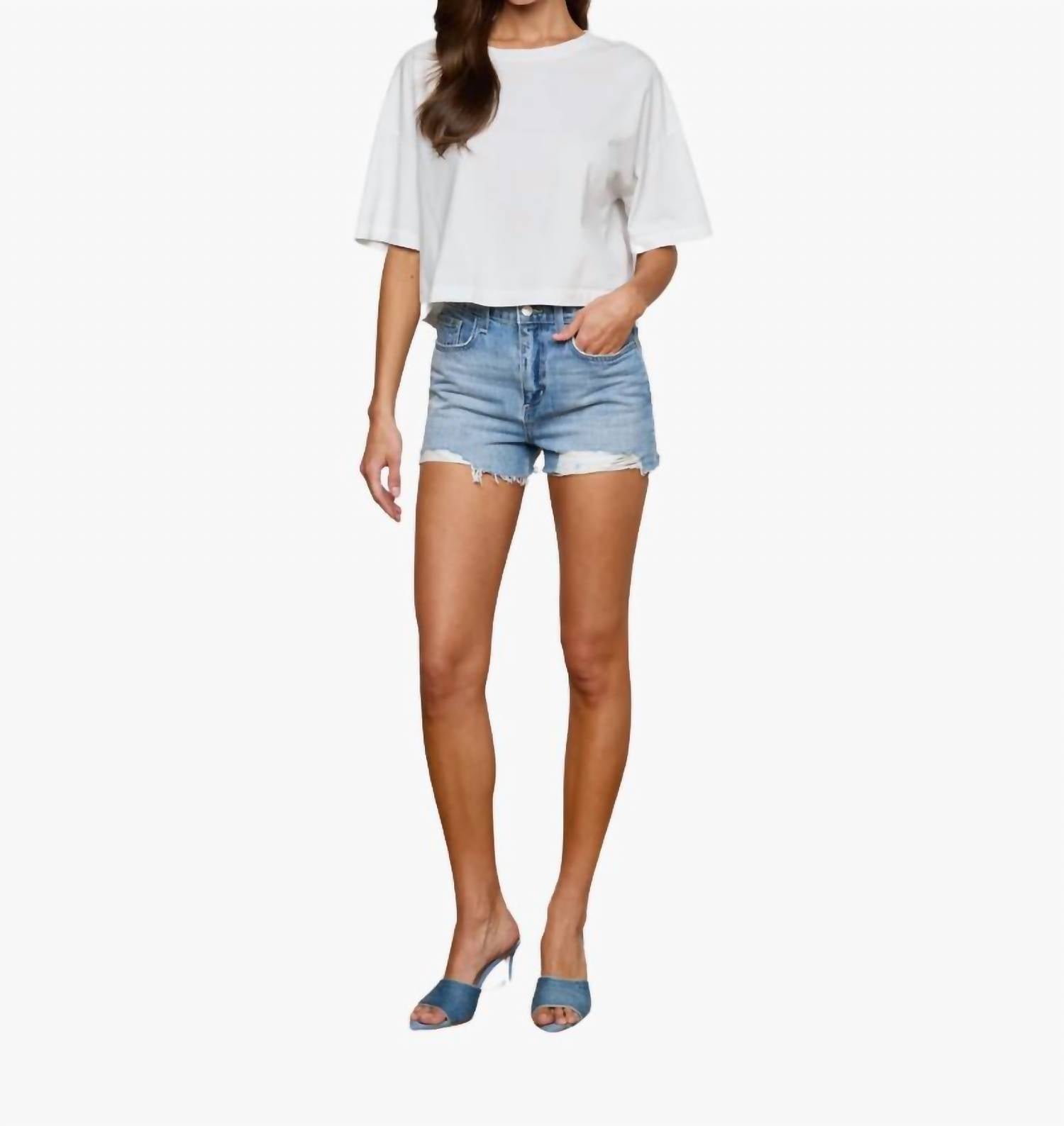 L'Agence Clark High Rise Shorts in galveston - women's shorts