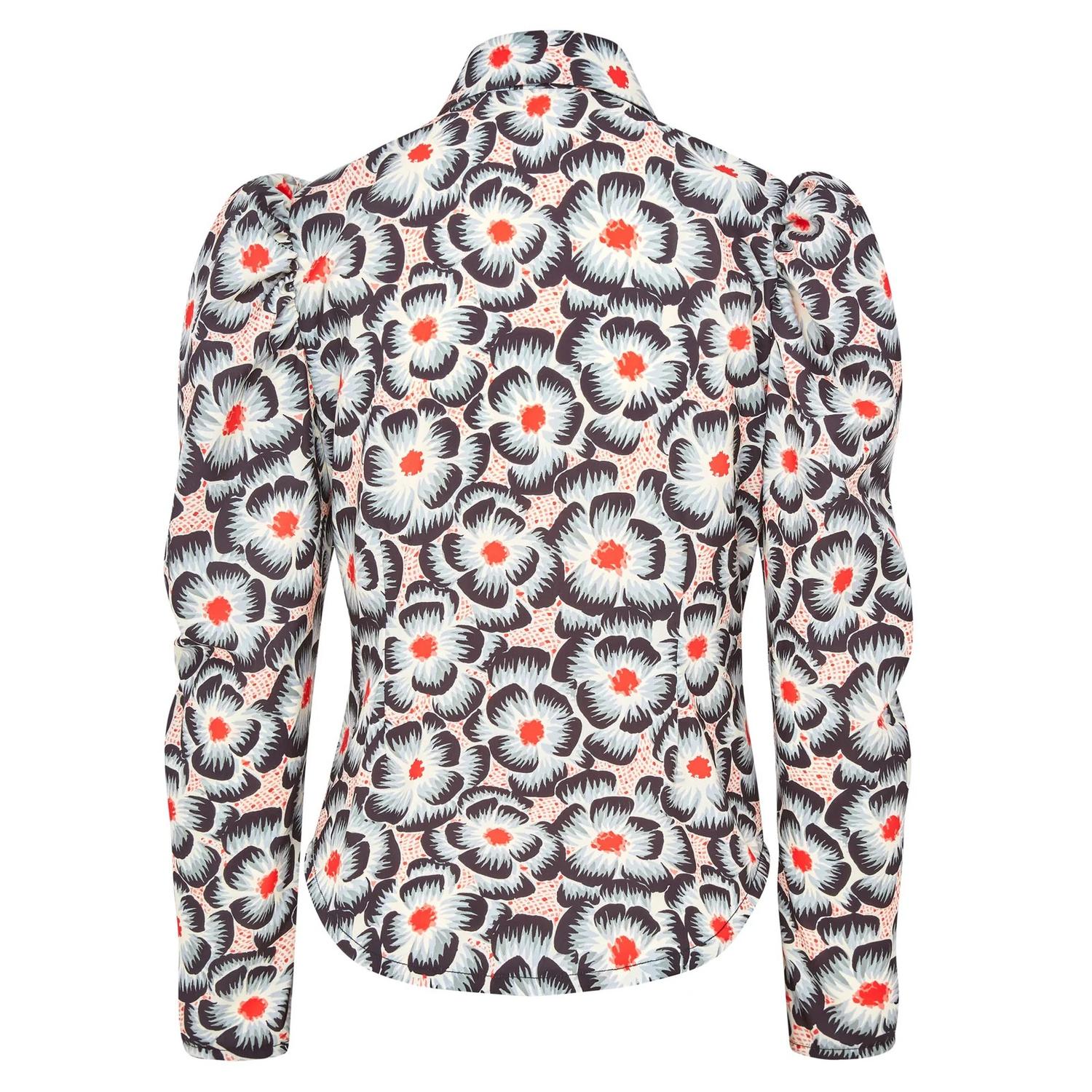 Loom London - Clara Pleat Shoulder Flower Print Shirt