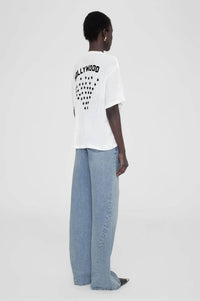 ANINE BING Louis Hollywood Tee in ivory - women's t-shirt - detail view