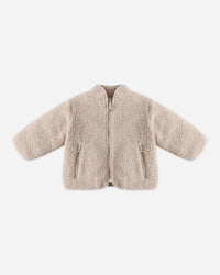 Quincy Mae - Kid's Shearling Zip Jacket