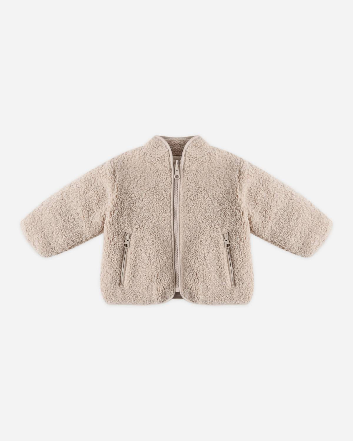 Quincy Mae - Kid's Shearling Zip Jacket