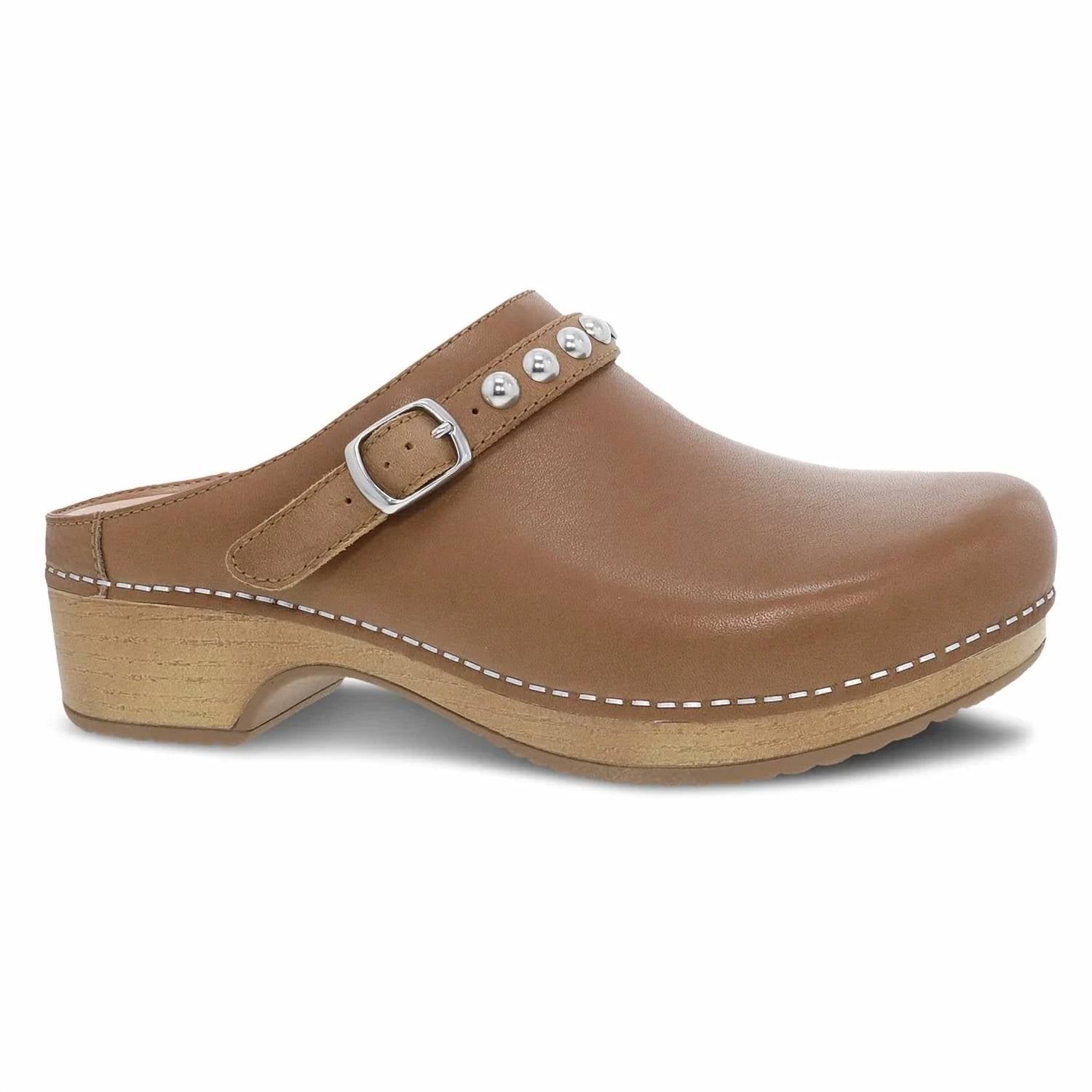 dansko Women's Britton Tumbled Mule in tan - women's shoe