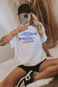 Good American - Good Day Street Les Sardines Oversized Tee