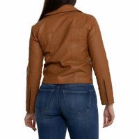 Saltwater Luxe - Effie Vegan Leather Moto Style Jacket