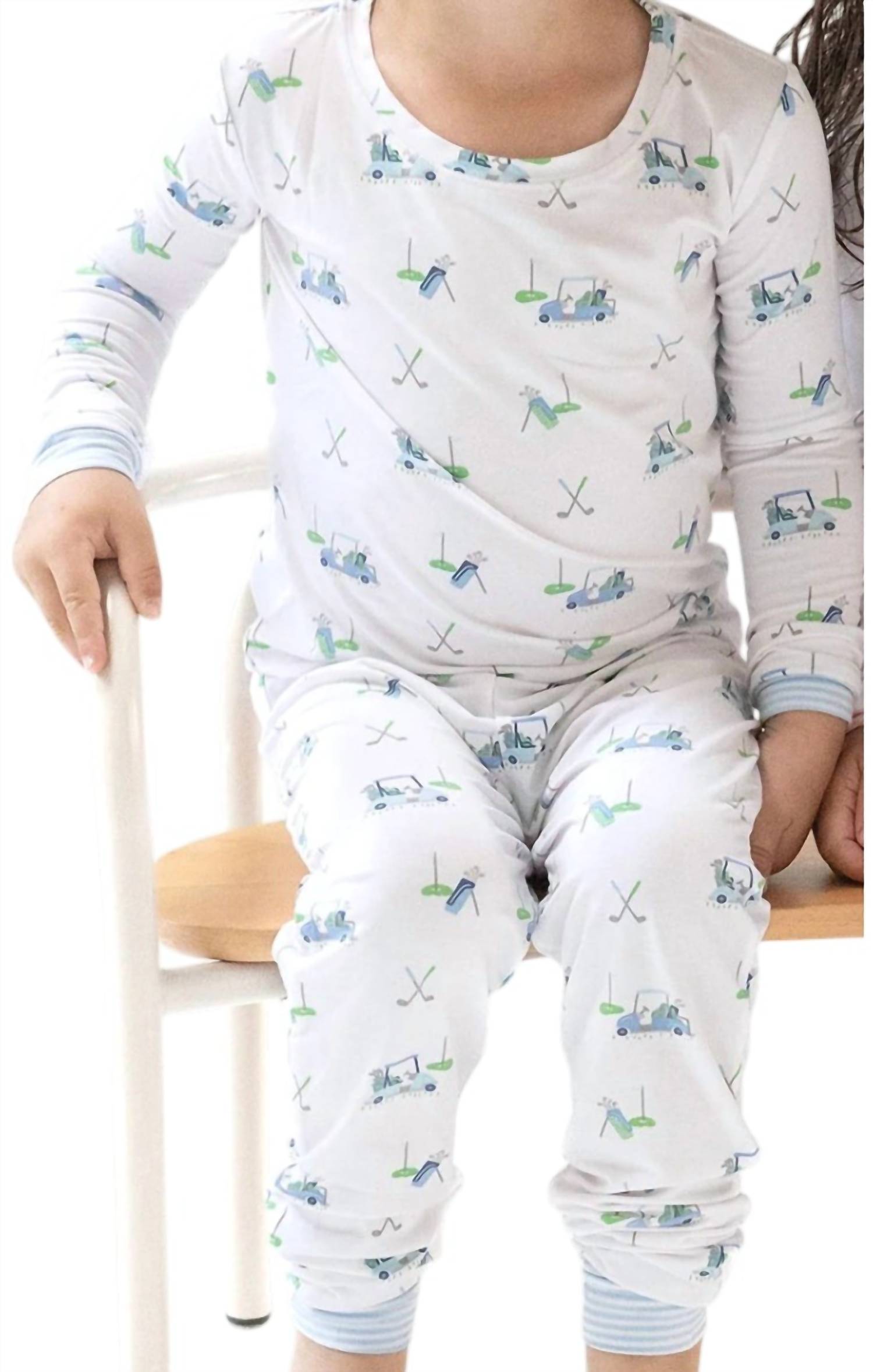 ANGEL DEAR Boys Golf Cart Long Sleeve Lounge Set in blue - item