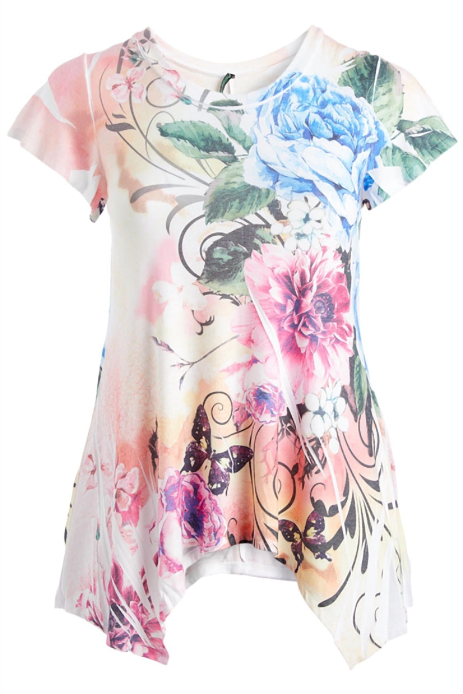 Poliana - Women's Floral Print Tunic