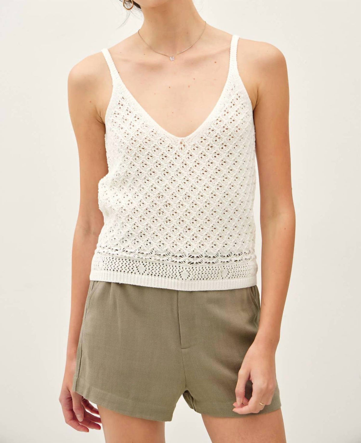 Be Cool - Brynne Knit V-neck Tank Top
