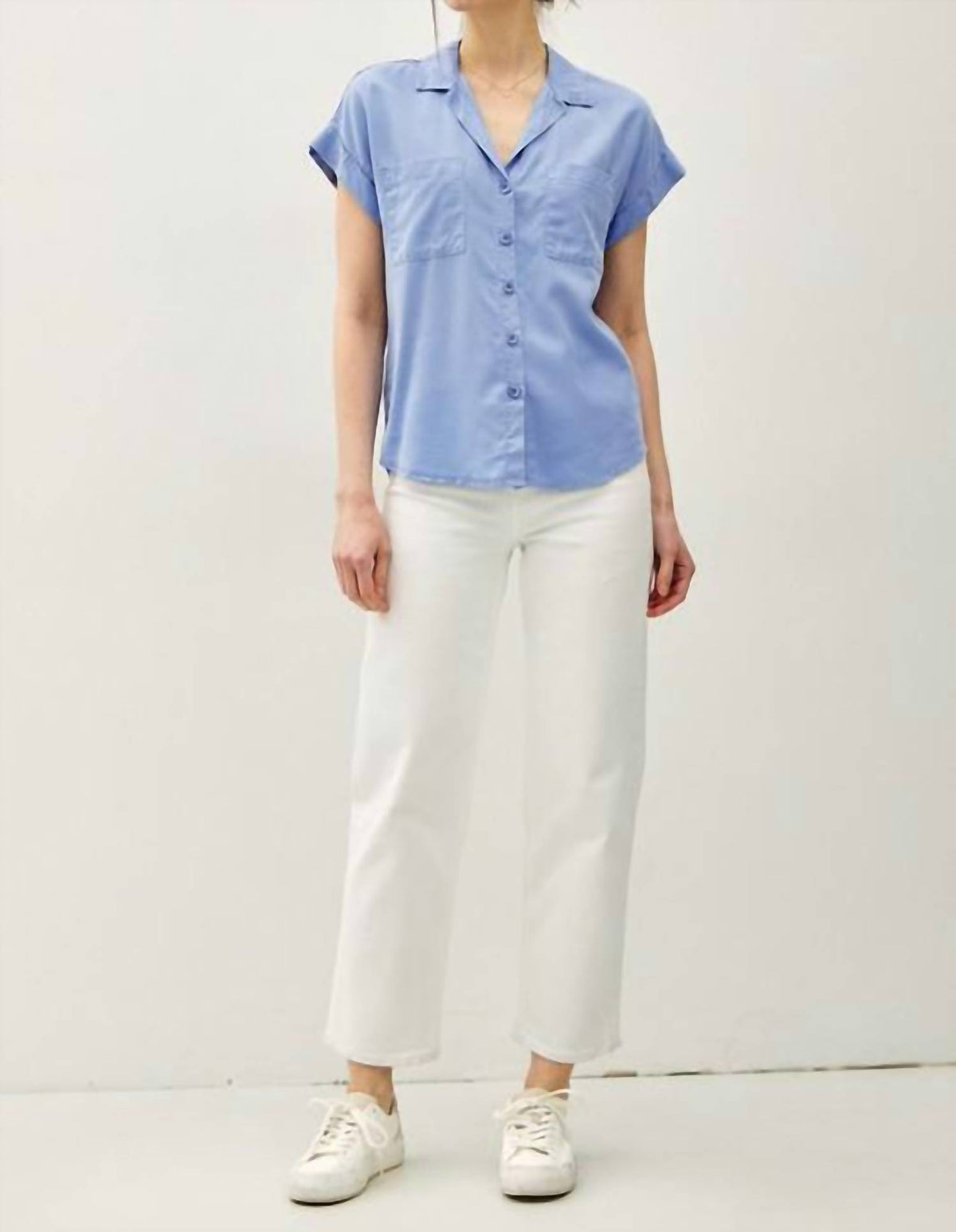 Be Cool - Cropped Button Up Top
