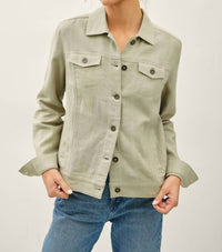 Be Cool - Lightweight Linen Blend Buttoned Jacket