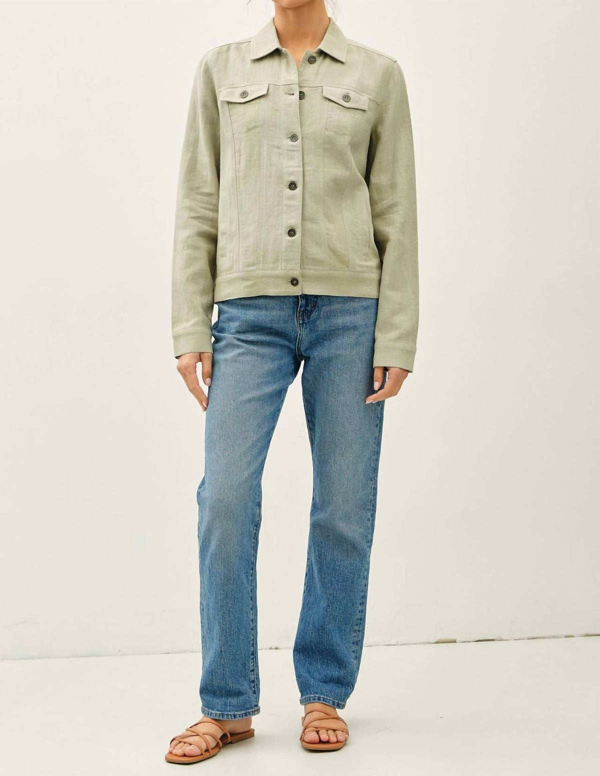 Be Cool - Lightweight Linen Blend Buttoned Jacket