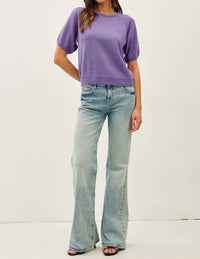 Be Cool - Raglan Volume Short Sleeve Basic Sweater