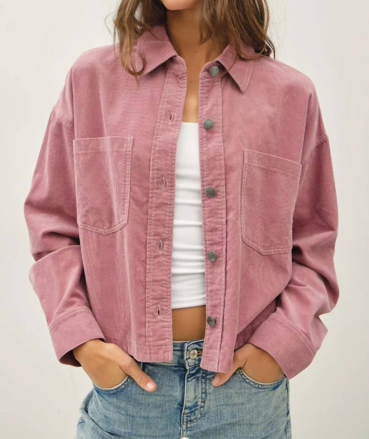 Be Cool - Simple Measure Corduroy Shacket
