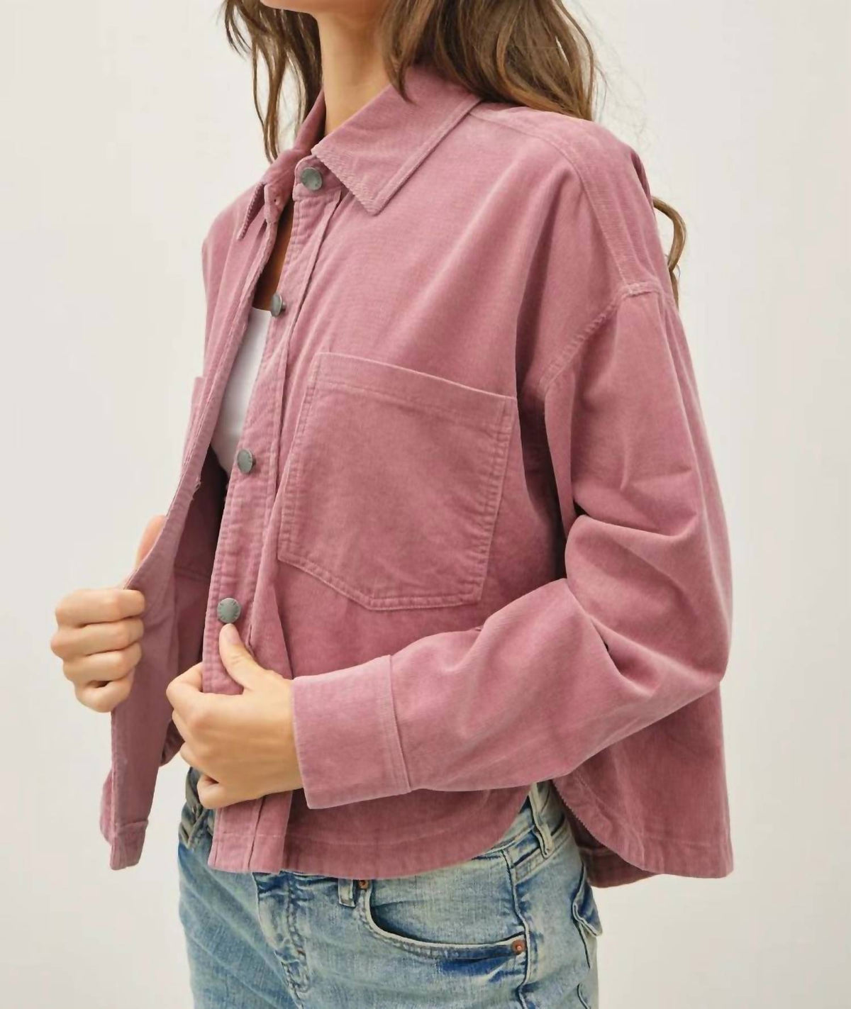 Be Cool - Simple Measure Corduroy Shacket