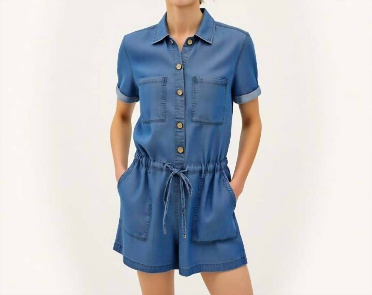 Be Cool - Utility Button-up Romper With Pockets