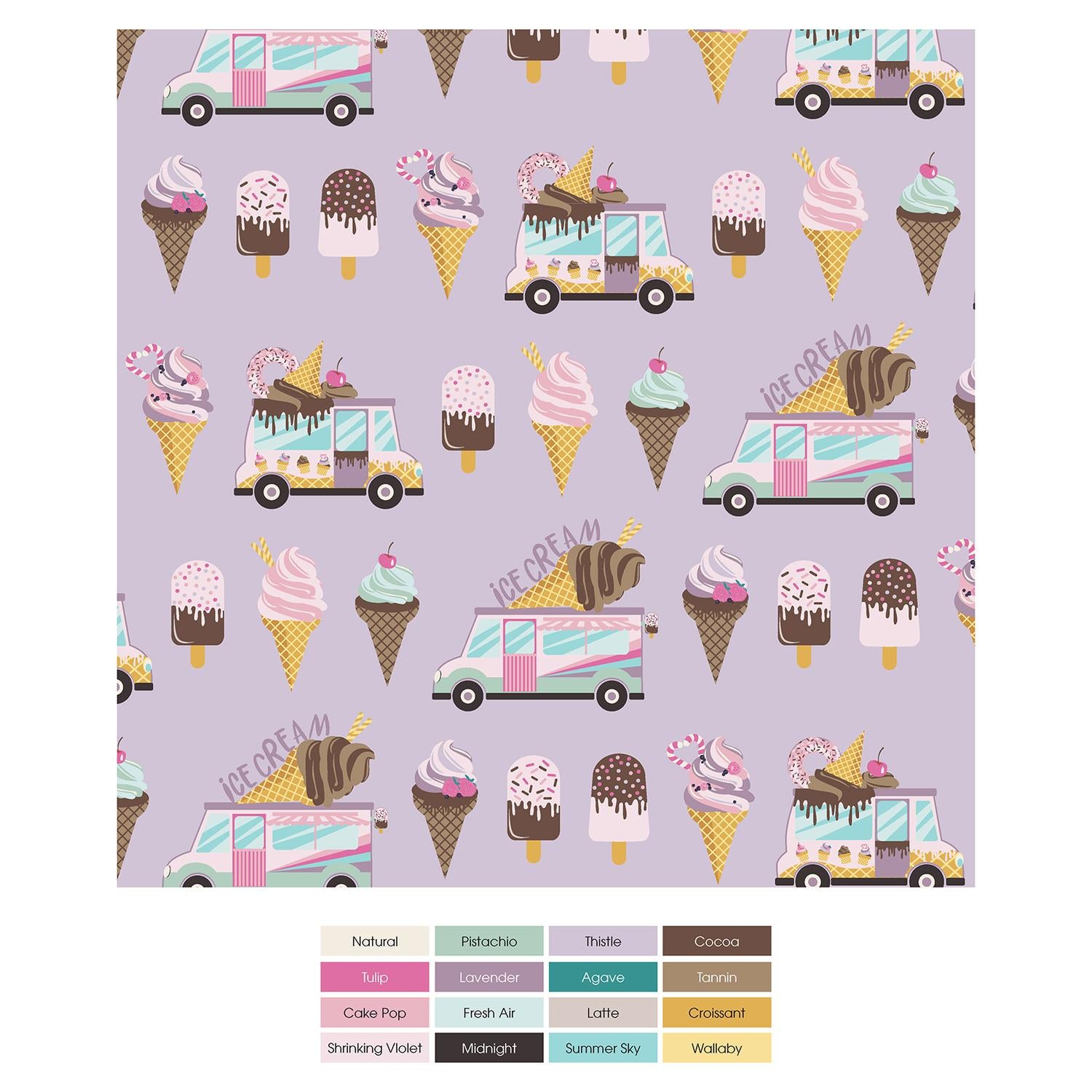 Kickee - Girl's Ice Cream Truck Flutter Sleeve Dress With Pockets
